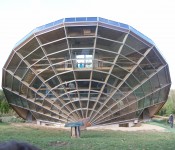 Façade sud de l'héliodome Façade sud de l'héliodome